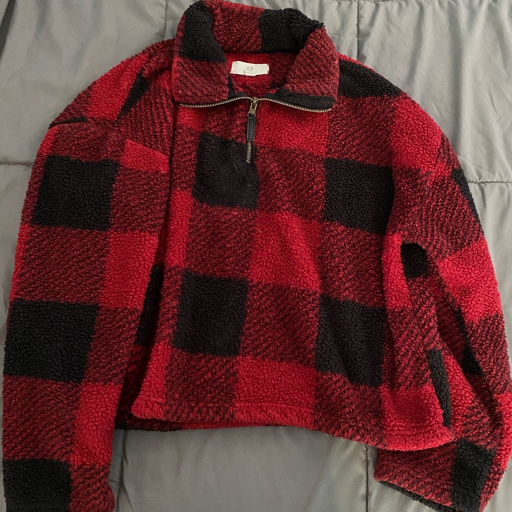 Thread & Supply Red Plaid Teddy